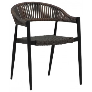 Outdoor armchair TESR Powder coated aluminum frame, seat and backrest in polyethylene strap. Model 1636-E71