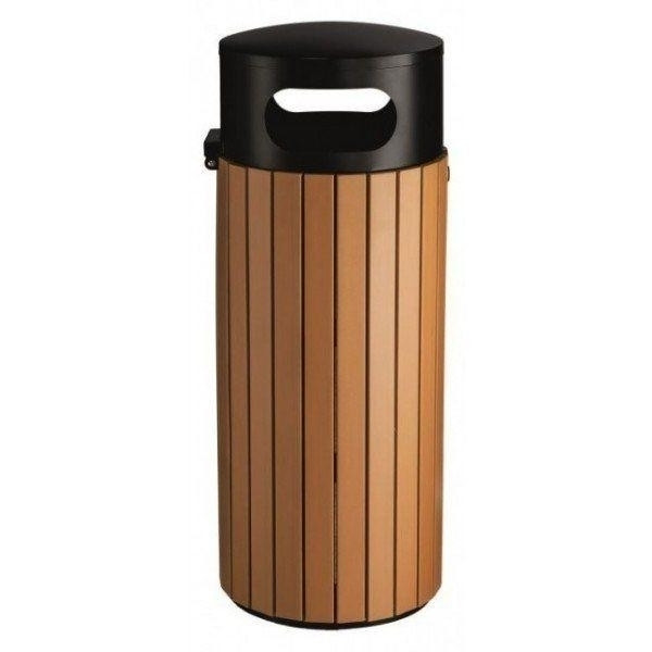 Outdoor litter bin MDL Cold drawn iron plate with electrophoresis treatment Surrounding battens in polystyrene UV proof Model 110501