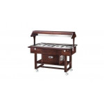 Wooden refrigerated trolley Model ELR2825 with Plexiglas dome