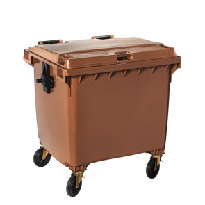 Outdoor waste container in polyetylene high density with HDPE anti UV protection MDL Colour BROWN Model 766644