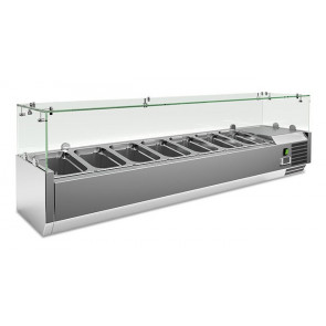 Refrigerated pizza display case stainless steel AISI 201 Model VRX1500330FG