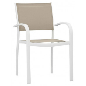 Stackable outdoor armchair TESR Powder coated aluminum frame, seat and backrest in textylene. Model 1641-SU8A