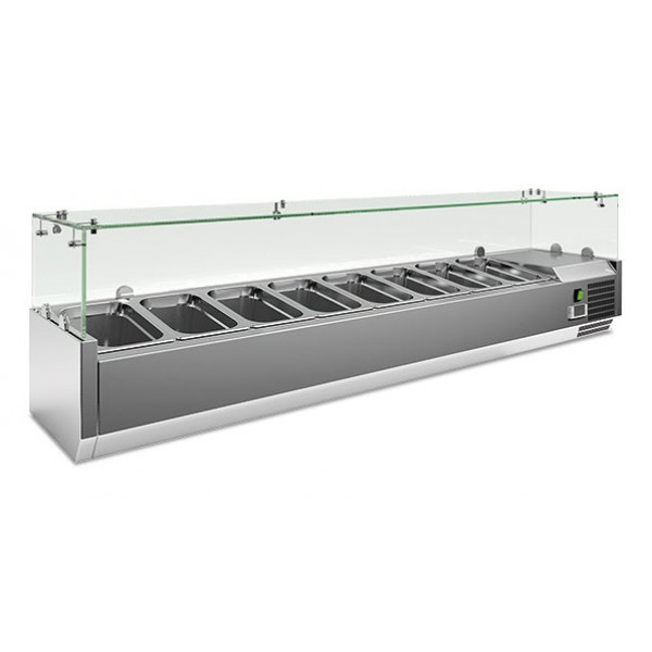 Refrigerated pizza display case stainless steel AISI 201 Model VRX1600330FG