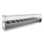 Refrigerated pizza display case stainless steel AISI 201 Model VRX1800380FG