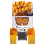 Stainless steel professional automatic juicer Frucosol with digitale oranges counter Model F50C Production 20-25 oranges per minute Max. ø 85 mm N. 2 waste storage containers