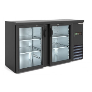 Ventilated back bar cooler KLI Model BB200GD with glass doors