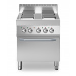 Electric range 4 square plates MDLR Ventilated electric oven Model F7070CFEQ