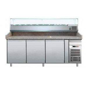 Ventilated Refrigerated Pizza Counter Model PZ3600TN33 three doors