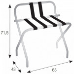Chromed Steel Case Holder with Side STK, Only packs of two Diameter 25mm, PVC straps Model RV Chrome/S