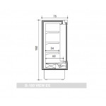 Refrigerated wall-site multideck Zoin Model Silver SI120PSV Suitable for the display of beverages, milk, cold gastronomy, pre-packaged products, dairy products Ventilated refrigeration built-in motor