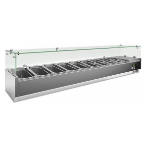 Refrigerated pizza display case stainless steel AISI 201 Model VRX2000380FG