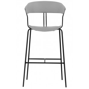 Indoor stool TESR Powder coated metal frame, seat and backrest in polypropylene Model 1903-RD02