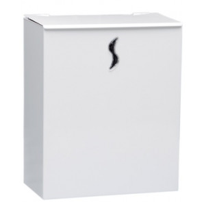 Wall mounted waste bin MDL white coated steel 10LT Model PURA 105061