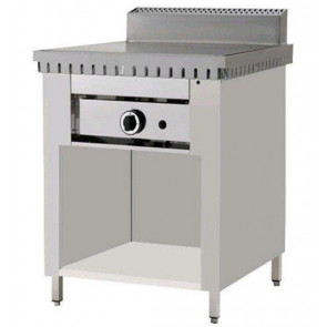 Gas piadina cooker on stainless steel compartment PL Model CP4 Su Vano a giorno Flat iron Capacity 4 piadine
