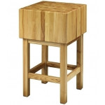 Acacia wood chopping block and stool Model CCL1775 Thickness 17 cm