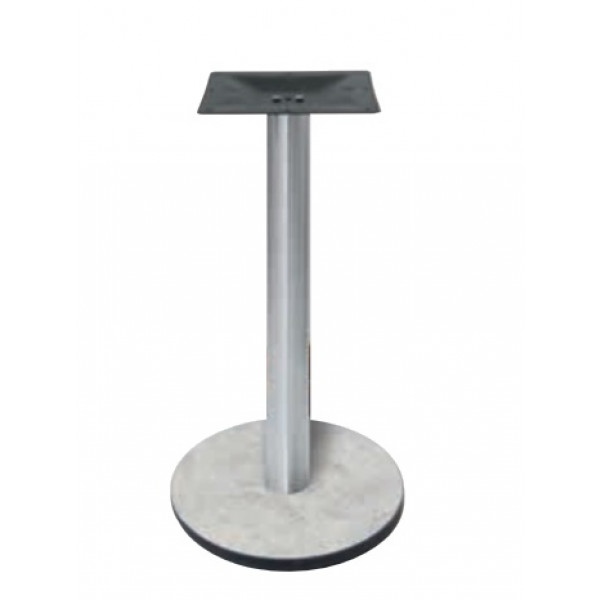Stainless steel Indoor base TESR HPL compact table bases, tikness 20 mm, metal column, top plate (300 x 300 x 3 mm), adjustable feet Model 228-HPR404