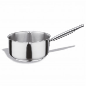 Casserole with spout in stainless steel 18/10 Compatible with induction kitchens Model 126-0