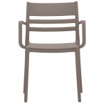 Stackable outdoor armchair TESR Polypropylene frame with fiberglass Model 1824-320A Various colors