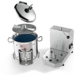 Over-the-counter Potato peeler Model PPJ6 Stainless steel AISI 304 Capacity 10 LT r.p.m. 320 Hourly production kg/h. 105