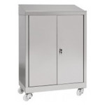 Cabinet made of stainless steel IXP with Wheels n. 2 hinged doors Model 69904430