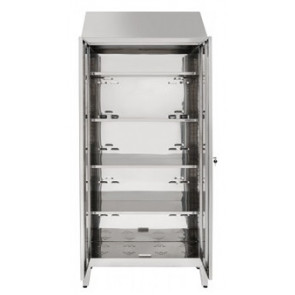 Storage cabinet made of stainless steel 304 IXP n.2 hinged doors Model 69404