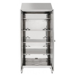 Storage cabinet made of stainless steel 304 IXP n.2 hinged doors Model 69404