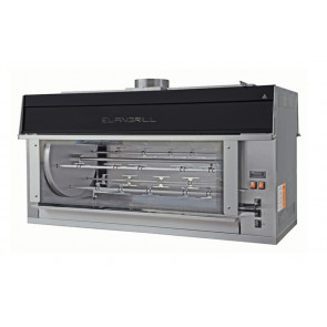 Electric island rotisserie ENG Model ISOLA42P Capacity N. 42 Chickens N. 6 stainless steel tubular spits mm 12 x 12