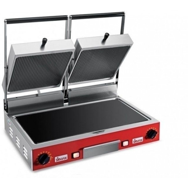 Electric panini grill Model PDVCLR Power watt 3200 Ceramic-glass Double Lower surface Smooth-Smooth Top surface Ribbed-Ribbed