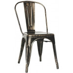 Stackable indoor chair TESR Metal frame brush painting Antique look 968-MC001D