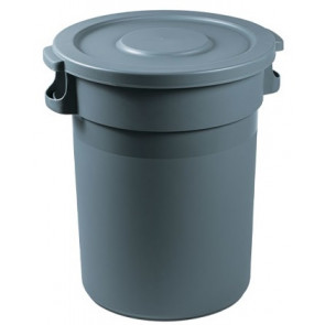 Waste bin with flat lid CUB grey MDL 80 L Model 114100