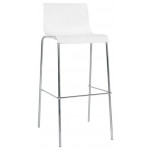 Stackable indoor stool TESR Chromed metal frame Polypropylene shell Model 932-K38