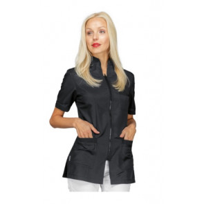 Woman Florida blouse SHORT SLEEVE 100% Polyester BLACK available in different sizes Model 002511
