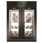 Dry-aging meat cabinet Everlasting With glass doors in black plastic coated steel Capacity 300Kg Model AC9318