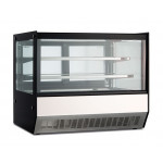 Ventilated snack-pastry countertop display cooler with sliding doors Model DLX70