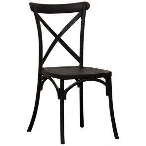 Stackable outdoor armchair TESR Polypropylene frame Model 1483-A11 BLACK