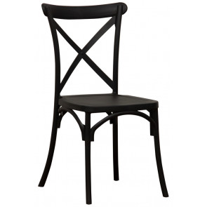 Stackable outdoor chair TESR Polypropylene frame Model 1483-A11 BLACK