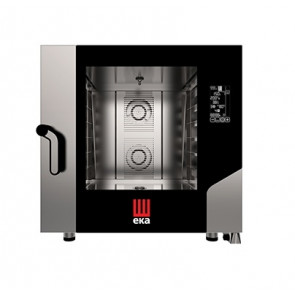 Electric ventilated convection oven with steam Model MKF621BM Capacity n.6 GN 2/1 Power Kw 18,4 Hinged door