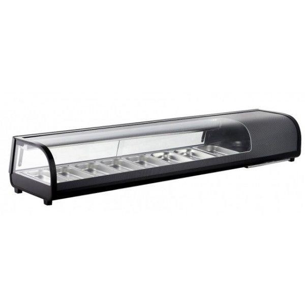 Refrigerated countertop display for Sushi Model AK813VSB containers 8GN 1/3