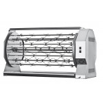 Wood-fueled planetary rotisserie ENG Model CAMINO24P Built-in Capacity N. 24 Chickens N. 2 engines Stainless steel planetary discs N. 6 spits with forks cm 76