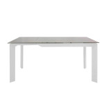 Indoor table TESR Powder coated metal frame, 8,5 mm tempered glass-melamine top and extention, fire resistant Model 1467-73DTN