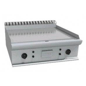 Countertop gas fry top CI Model RisFry017 2 cooking zones SMOOTH PLATE Power kW 12