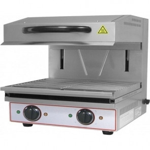 Electric salamander Model SA600 Cooking surface cm 59x32 Power kW 4 2 separate thermostats