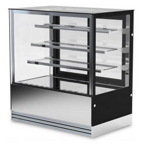 Pastry display four glass sides Kli 3 shelves Model DELUXE123PSV