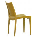 Stackable outdoor chair TESR Polypropylene frame Model 1054-LIB Mustard