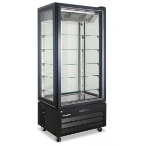 Pastry display four glass sides KLI no frost in stainless steel Model VICTORIA85NFNBLACK