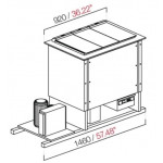Built-in wells for ice cream/granite with reserve ETM Model PANORAMA6RIS-1T Semi-processed by Ventilated  panelling N.6 Wells