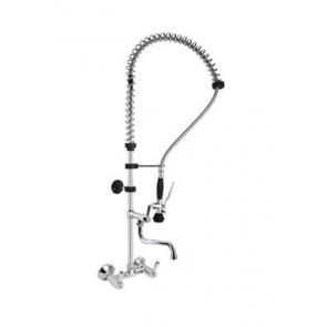 Two holes pre-rinse unit wall mounted - swinging spout in the middle of the tube MNL Model R0102010217