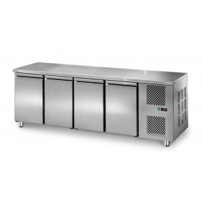 Refrigerated counter four doors Model TF04MIDGN Stainless steel