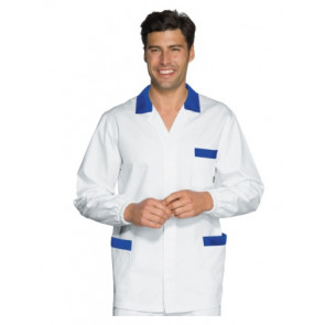 Chef jacket Peter Long sleeve 100% Cotton White and blue Available in different sizes Model 036106