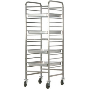 Reinforced  pans trolleys Model CA1486R Capacity n. 14 trays GN 2/1 (65x53 cm) or n. 28 GN 1/1 (53x32,5 cm)